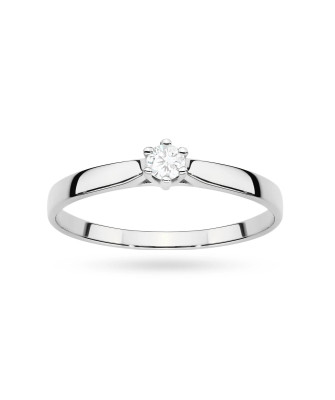 Gold ring with 0.30ct diamond certificate