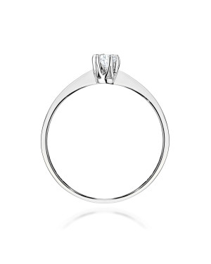 Gold ring with 0.30ct diamond certificate