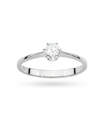 Gold ring with 0.30ct diamond certificate