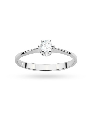 Gold ring with 0.30ct diamond certificate