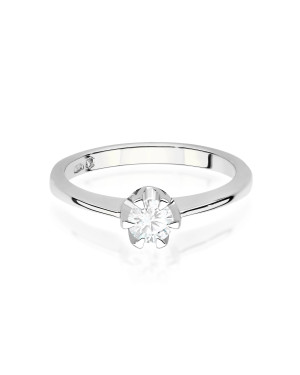 Gold ring with 0.30ct diamond certificate