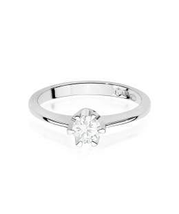 Gold ring with 0.30ct diamond certificate