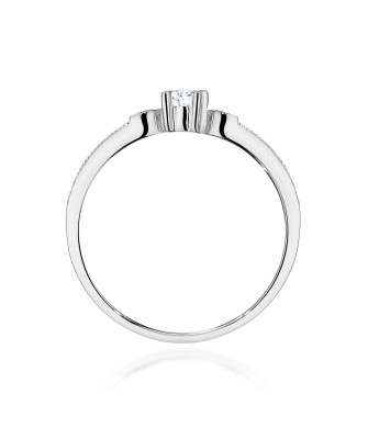 Złoty pierścionek z brylantem 0,30ct certyfikat