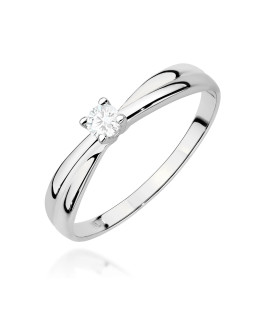 Gold ring with 0.30ct diamond certificate