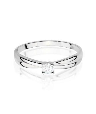 Gold ring with 0.30ct diamond certificate