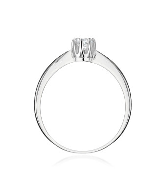 Gold ring with 0.30ct diamond certificate