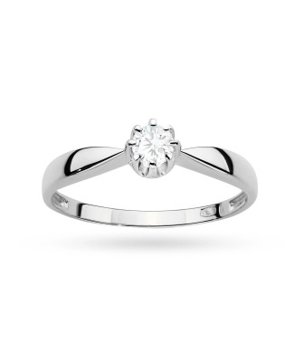 Gold ring with 0.30ct diamond certificate