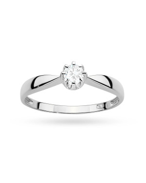 Gold ring with 0.30ct diamond certificate