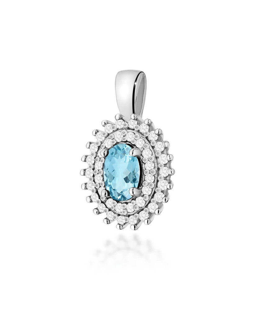 Złota Zawieszka 14k z Diamentami i Rubinem 0,15ct