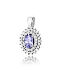 14k Gold Pendant with Diamonds and Ruby 0.15ct