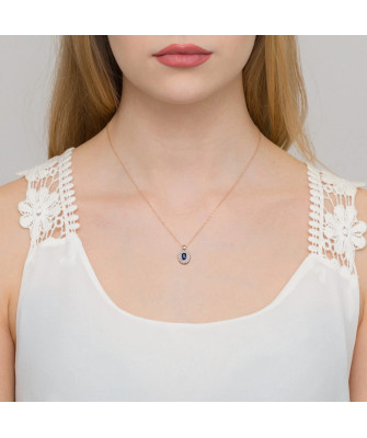 Złota Zawieszka 14k z Diamentami i Rubinem 0,15ct