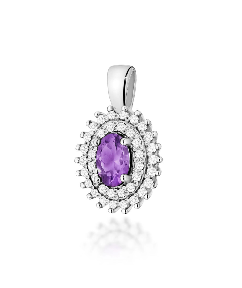 Złota Zawieszka 14k z Diamentami i Rubinem 0,15ct
