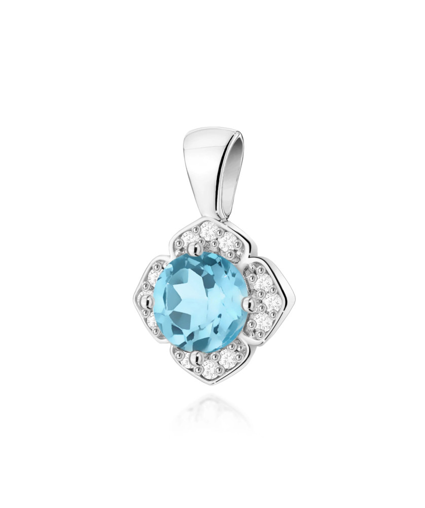 Złota Zawieszka 14k z Diamentami i Rubinem 0,15ct