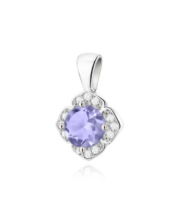 Złota Zawieszka 14k z Diamentami i Rubinem 0,15ct