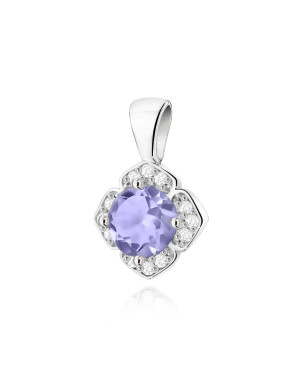 Złota Zawieszka 14k z Diamentami i Rubinem 0,15ct