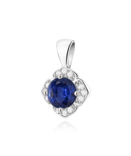 Złota Zawieszka 14k z Diamentami i Rubinem 0,15ct