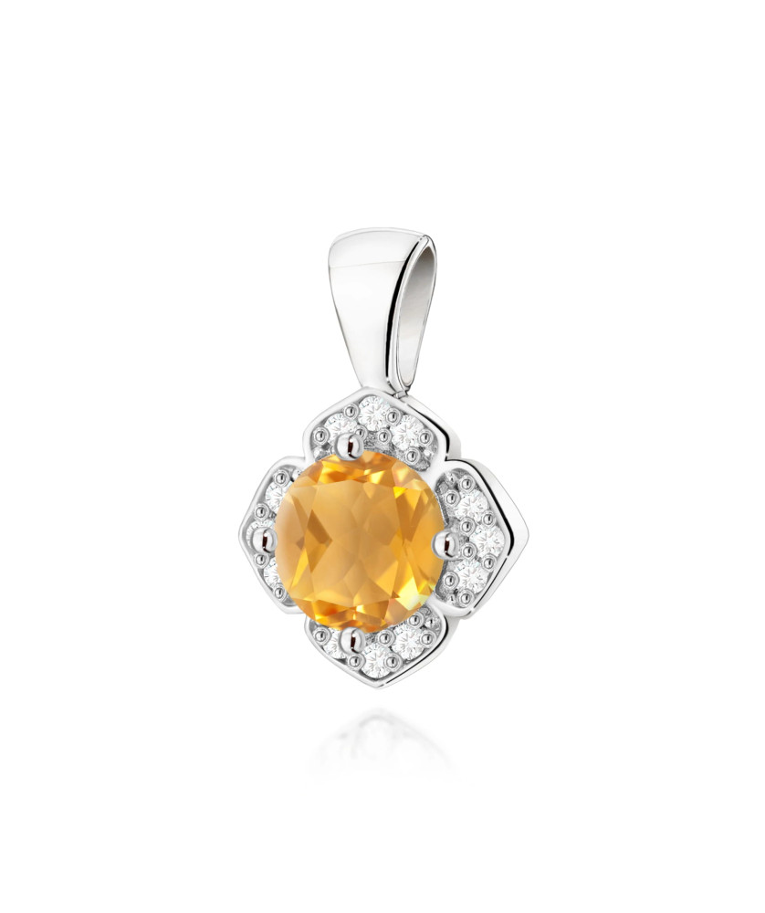 Złota Zawieszka 14k z Diamentami i Rubinem 0,15ct
