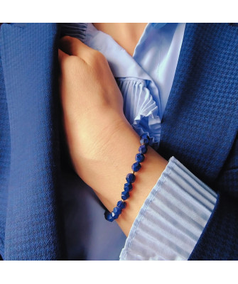 Lapis Lazuli Bracelet with 14ct Yellow Gold Beads