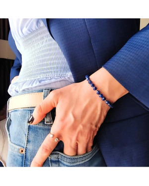 Lapis Lazuli Bracelet with 14ct Yellow Gold Beads