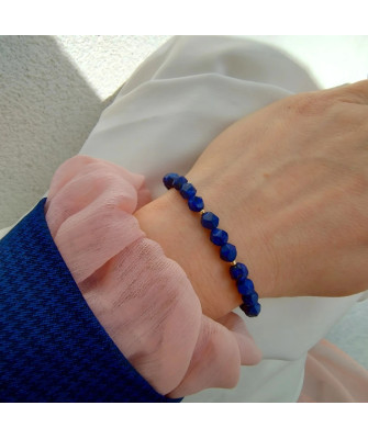 Lapis Lazuli Bracelet with 14ct Yellow Gold Beads
