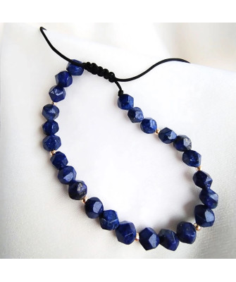 Lapis Lazuli Bracelet with 14ct Yellow Gold Beads