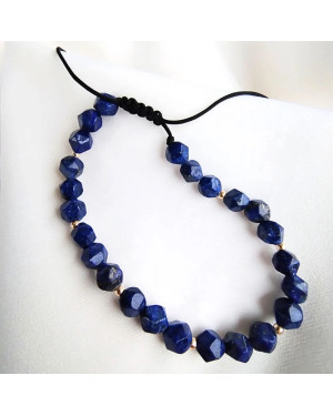 Lapis Lazuli Bracelet with 14ct Yellow Gold Beads