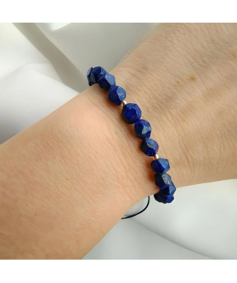 Bransoletka z turmalinem i złotymi kuleczkami złoto próba 14k BSZN.18P