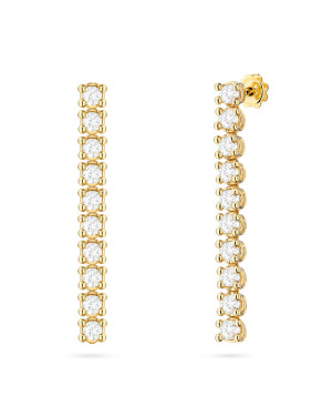 Gold flower earrings 14k with 0.20ct diamond