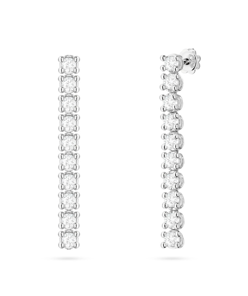 Gold flower earrings 14k with a 0.20ct diamond