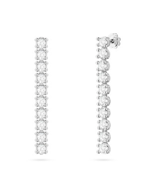 Gold flower earrings 14k with a 0.20ct diamond