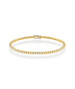 Gold flower earrings 14k with 0.20ct diamond