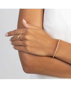 Gold flower earrings 14k with 0.20ct diamond