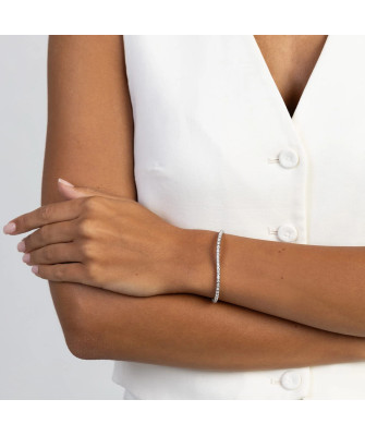 Gold flower earrings 14k with 0.20ct diamond