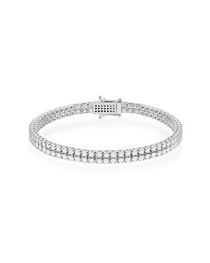 Gold flower earrings 14k with 0.20ct diamond