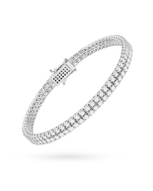 Gold flower earrings 14k with 0.20ct diamond