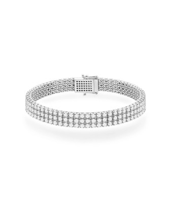 Gold flower earrings 14k with 0.20ct diamond