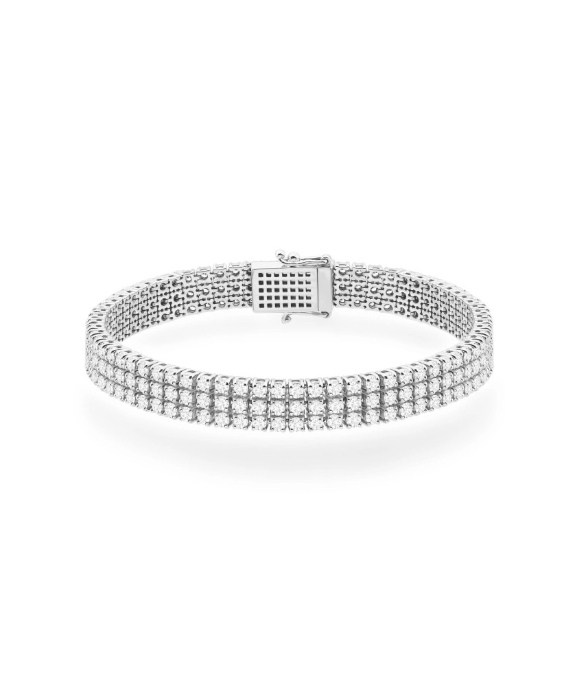 Gold flower earrings 14k with 0.20ct diamond