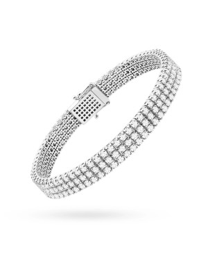 Gold flower earrings 14k with 0.20ct diamond