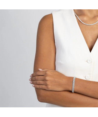 Gold flower earrings 14k with 0.20ct diamond