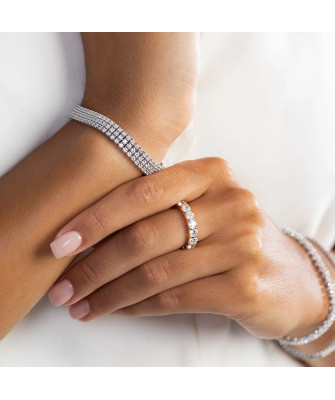 Gold flower earrings 14k with 0.20ct diamond