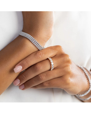 Gold flower earrings 14k with 0.20ct diamond