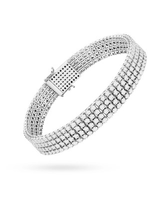 Gold flower earrings 14k with 0.20ct diamond