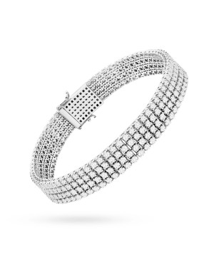 Gold flower earrings 14k with 0.20ct diamond