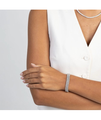 Gold flower earrings 14k with 0.20ct diamond