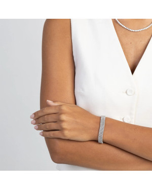 Gold flower earrings 14k with 0.20ct diamond