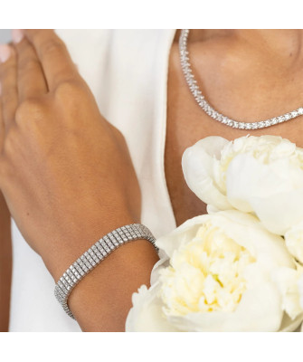 Gold flower earrings 14k with 0.20ct diamond