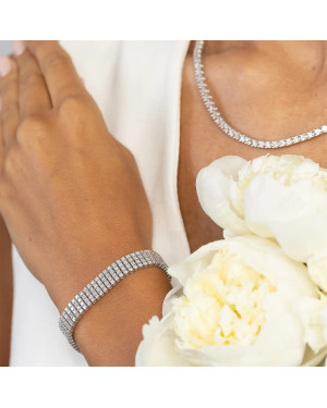 Gold flower earrings 14k with 0.20ct diamond