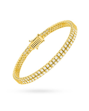 Gold flower earrings 14k with 0.20ct diamond