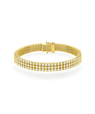 Gold flower earrings 14k with 0.20ct diamond