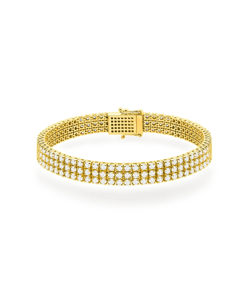 Gold flower earrings 14k with 0.20ct diamond